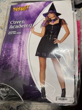 Spirit Coven Academy Witch Costume - Black & Purple Accents